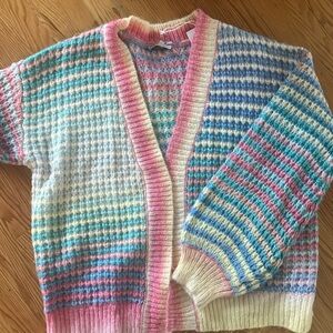 Colorful knit sweater